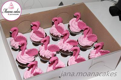 Flamingo cupcakes - Cake by Moanacakes