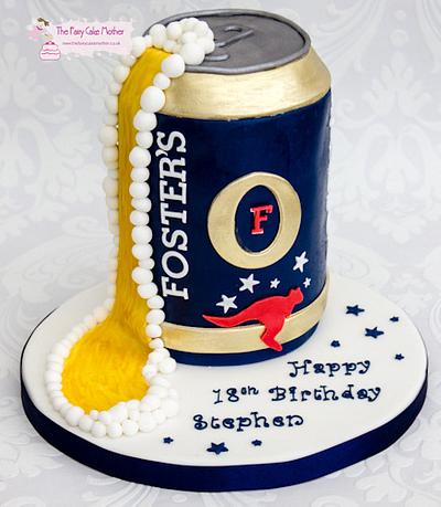 Fosters Lager Can Cake - Cake by The Fairy Cake Mother