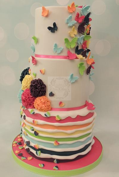 Rainbow Stripes - Cake by Shereen