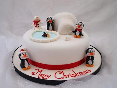 Penguin village - Cake by Cakes By Heather Jane