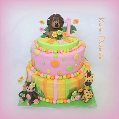 Baby Jungle Cake! - Cake by Karen Dodenbier