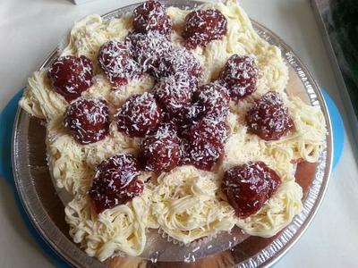 Spaghetti & Meatballs Cupcakes - Cake by Shelley BlueStarBakes