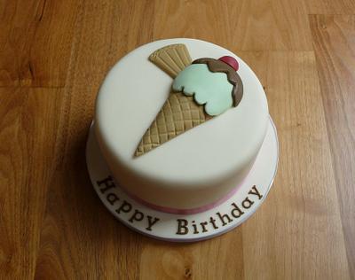 Ice Cream Cone Birthday Cake - Cake by Susan Stevenson