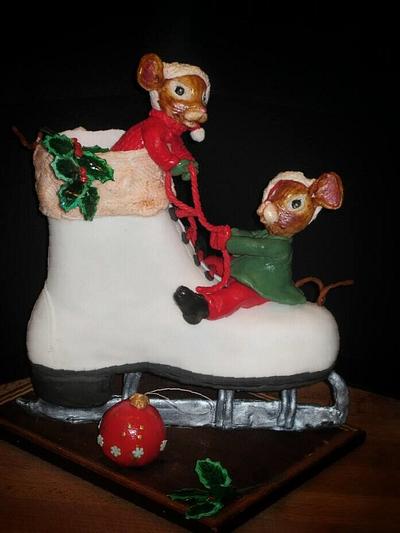 ice skate cake vintage - Cake by Gabriella Luongo