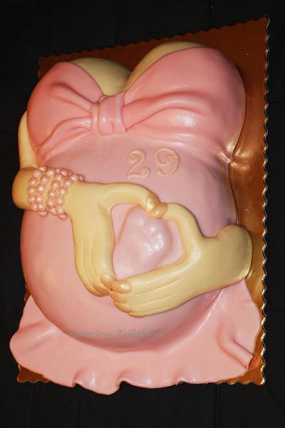 pregnant belly cake - Cake by katarina139
