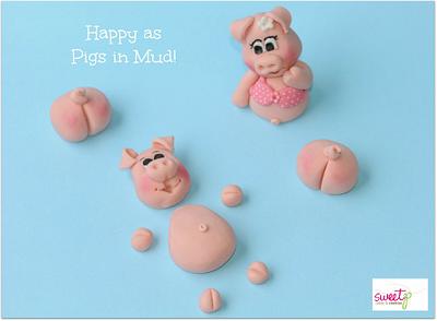 Happy as pigs in mud! - Cake by SweetP Cakes and Cookies