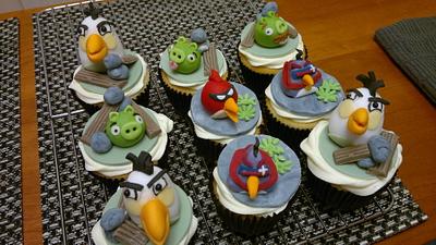 My son's birthday cupcakes -Angry birds - Cake by AWG Hobby Cakes