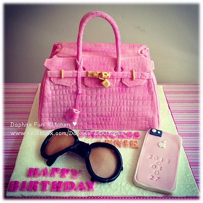 Pink Birking bag cake - Cake by DaphneHo