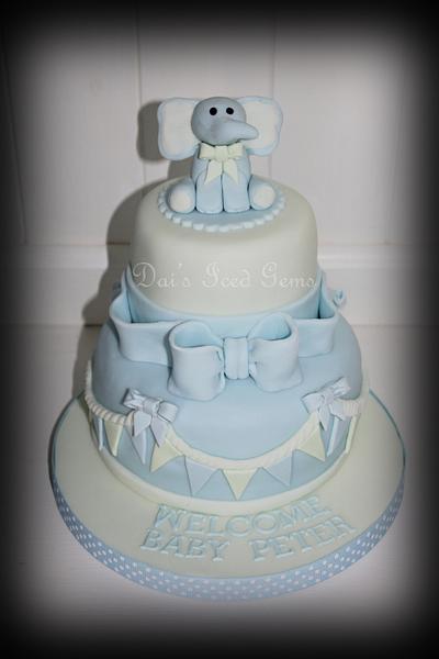 Welcome Baby Boy  - Cake by Dai's Iced Gems