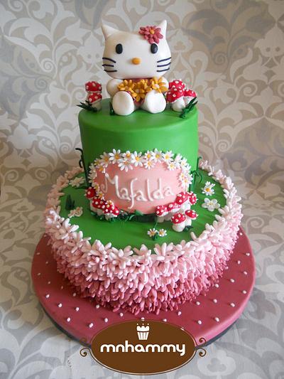 Hello Kitty and flowers - Cake by Mnhammy by Sofia Salvador