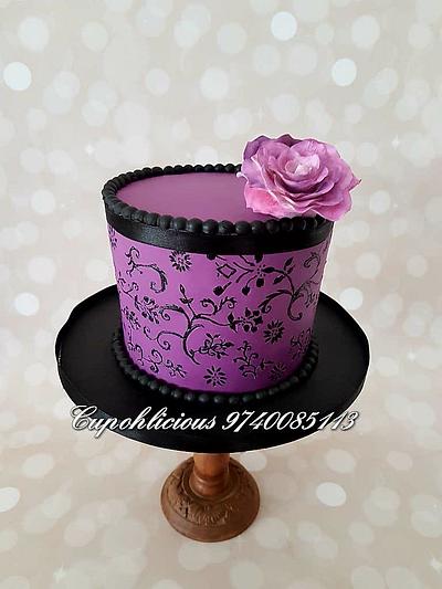 Strawberry free hand painted cake.  - Cake by Dr Archana Diwan