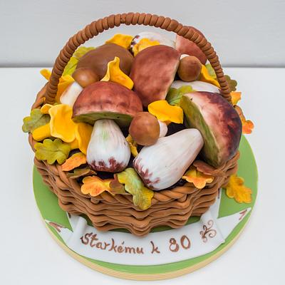 Mushroom basket - Cake by SweetdreamsbyNika