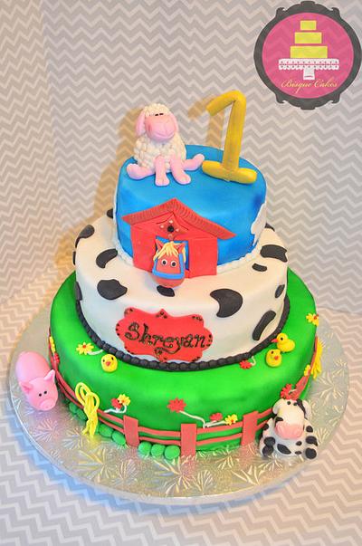 Barnyard Farm Animal Cake - Cake by Radhika Bhasin