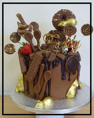 Chocolate drippy cake for my grandson  - Cake by Dawn Wells