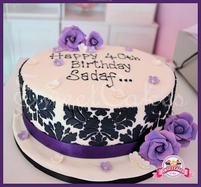Purple Damask - Cake by Farida Hagi