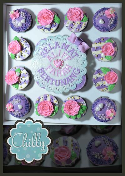 cuppies purple & pink butterceam - Cake by Chilly
