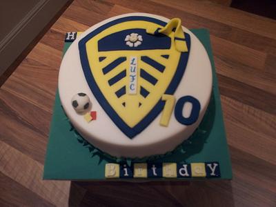 Leeds United Football Cake - Cake by Rachel Nickson