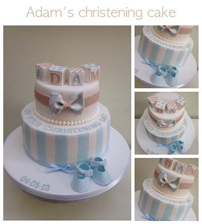Boys christening cake - Cake by Lisa 
