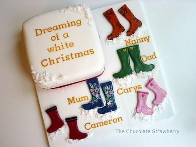 Christmas Wellies - Cake by Sarah Jones