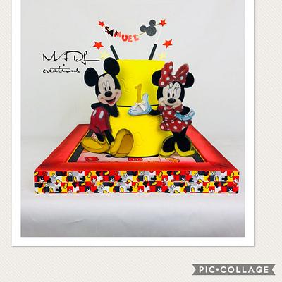 Minnie & Mickey cake  - Cake by Cindy Sauvage 