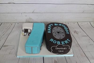 70th birthday / Truck cake - Cake by Ermintrude's cakes