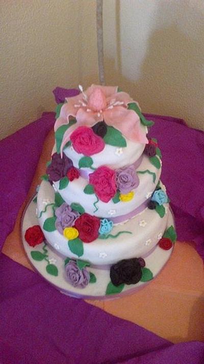 Flower Power Cake - Cake by Lígia Cookies&Cakes