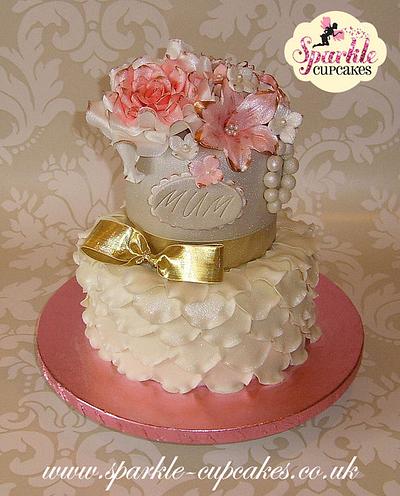 Vintage Petal & Flowers Cake - Cake by Sparkle Cupcakes