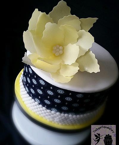 Sunshine Rice Paper Flower Cake - Cake by TheSugarCupcakeFairy