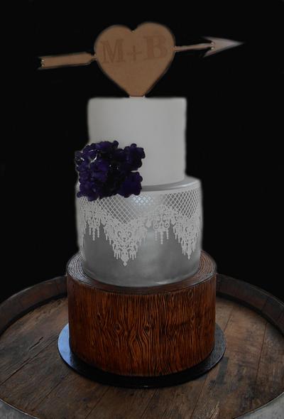 Wood, Metal, Lace wedding :) - Cake by Nada