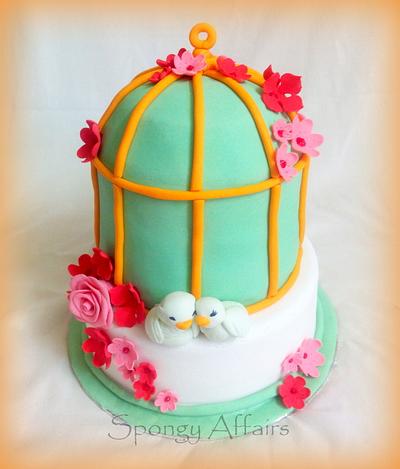 Bird cage themed anniversary cake - Cake by Meenakshi S