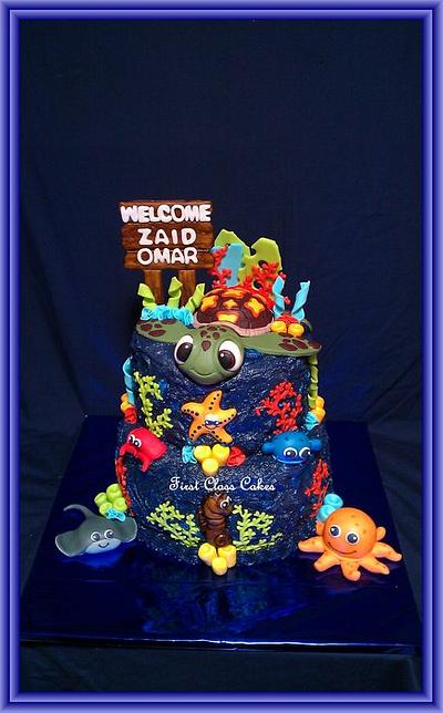 Squirt Under The Sea baby shower cake - Cake by First Class Cakes