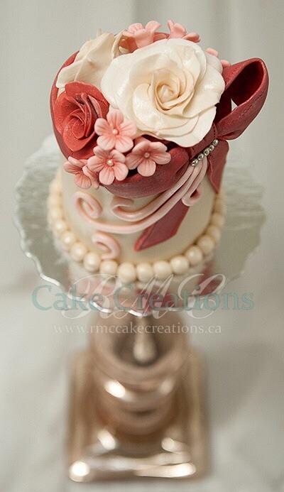 Classic Romance Floral mini cake - Cake by RMCCakeCreations