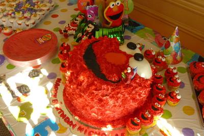 Elmo first birthday - Cake by gail