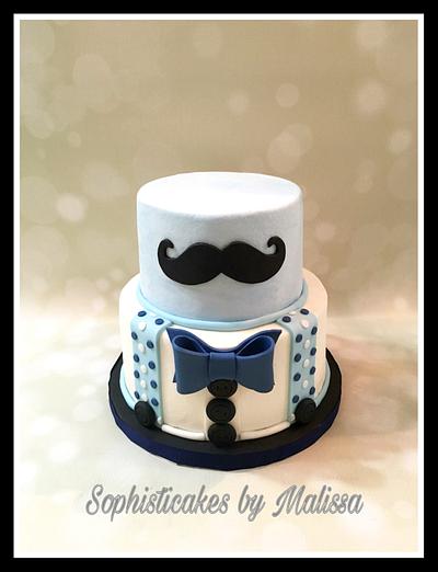 Mustache themed Baby Shower  - Cake by Sophisticakes by Malissa