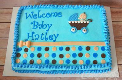 Baby Boy Shower Sheet Cake - Cake by Caketopolis