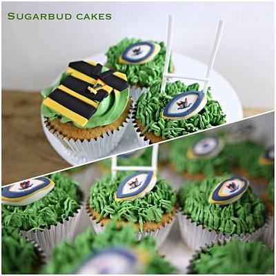 Rugby Cupcakes - Cake by SugarBudCakes