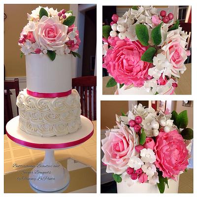 Buttercream Beauty and Sugar Bouquet - Cake by Tammy LaPenta
