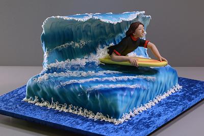 Bodyboarder Cake - Cake by Serdar Yener | Yeners Way - Cake Art Tutorials
