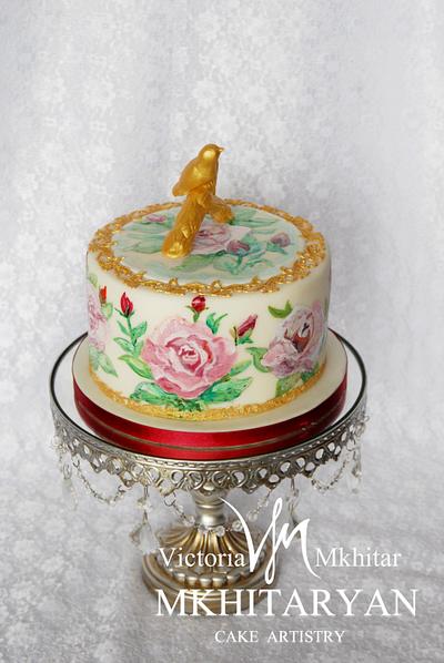 The gold nightingale - Cake by Art Cakes Prague