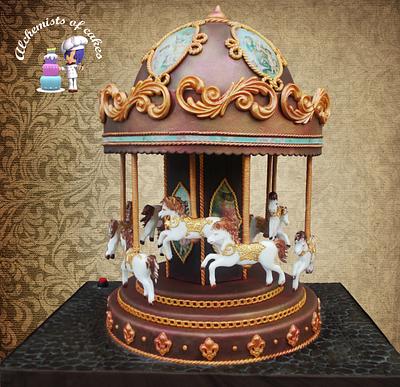 Carousel Cake with motion - Cake by Moustoula Eleni (Alchemists of cakes)