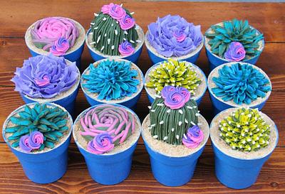 Succulent Cupcakes - Went Viral - Cake by Cake! By Jennifer Riley 