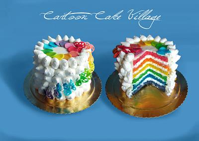 Rainbowcake - Cake by Eliana Cardone - Cartoon Cake Village