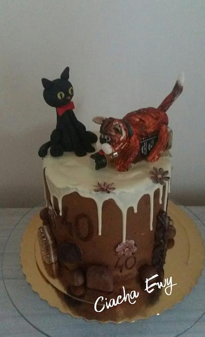 Cat &dog  - Cake by Ewa