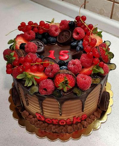 Fruits and chocolate - Cake by Majka Maruška