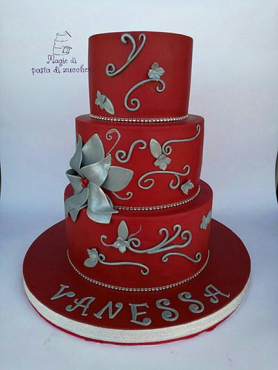 Red cake  - Cake by Mariana Frascella
