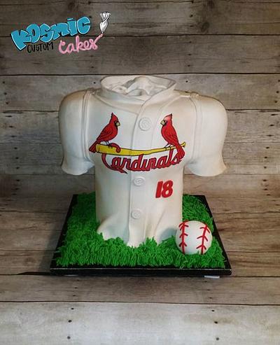 St. Louis Cardinals 3D Jersey - Cake by Kosmic Custom Cakes