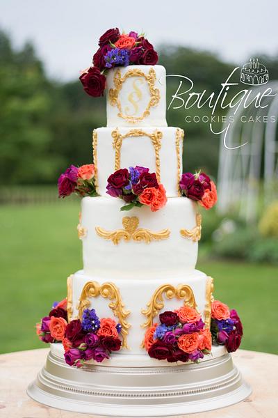 wedding cake  - Cake by Boutique Cookies Cakes