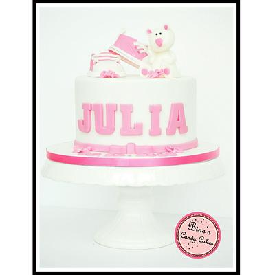 Girl's Christening  - Cake by Bine's Candy Cakes