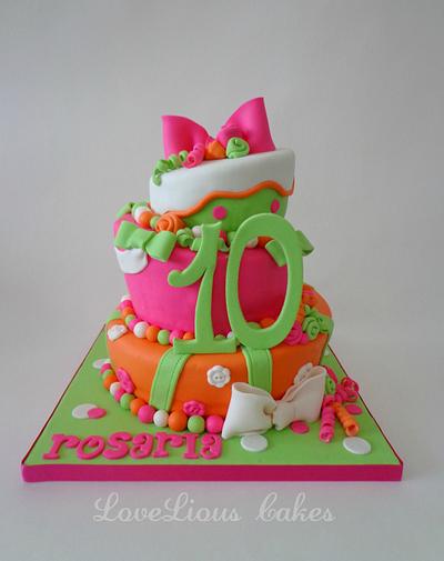 Topsy Turvy electric - Cake by loveliciouscakes