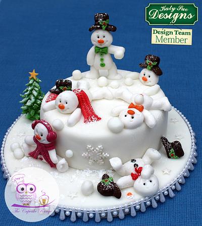 Snowman snowball fun - Cake by sarah